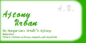 ajtony urban business card